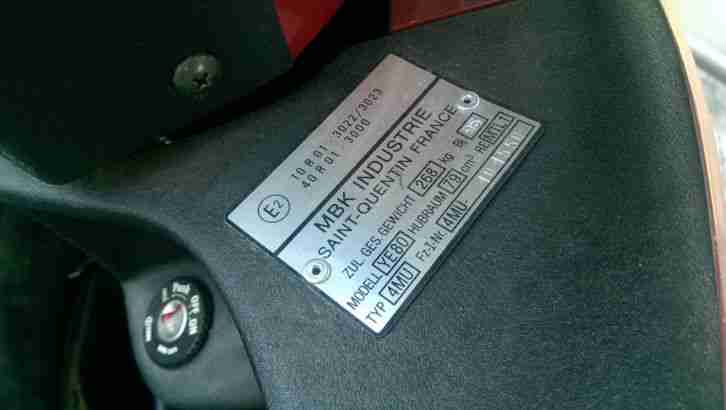 Yamaha YE80 Roller wenig Km