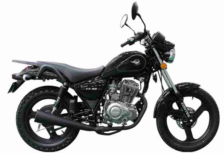 ZIPP VZ 50 CRUISER BIKE 50ccm 4-Takt Motorrad 50 ccm Moped Mofa Roller NEU