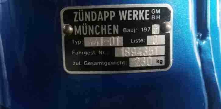 Zündapp C50 Super 441-01 Sammlerobjekt