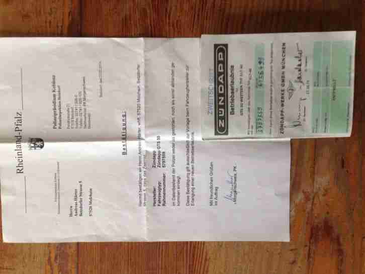 Zündapp GTS 50 Western Typ 517-40 Liste 0