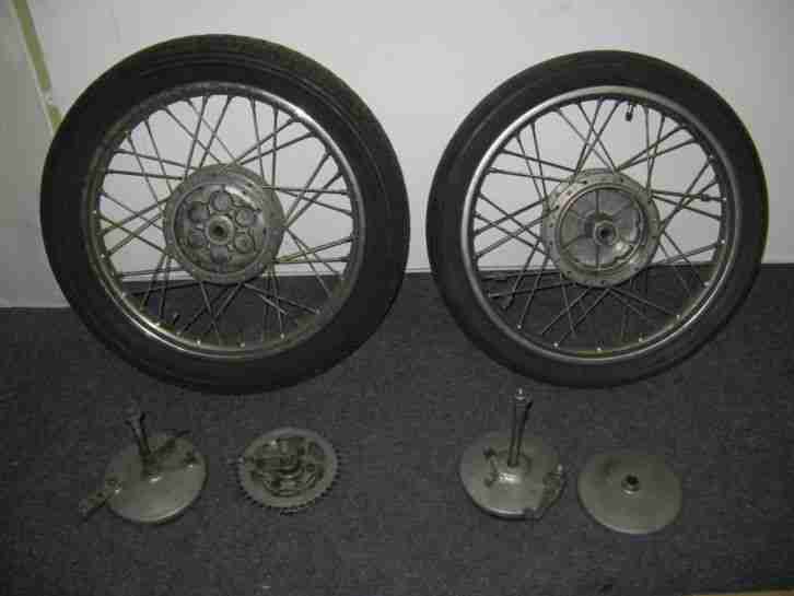 Zündapp KS 125, Oldtimer, Räder, Radnaben, Bremsankerplatten, Achsen, Kettensp