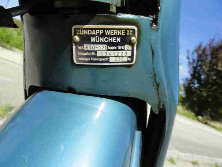 Zündapp Moped Combinette Super Sport KS 1 Hand Mokick Baujahr 1962 15000KM