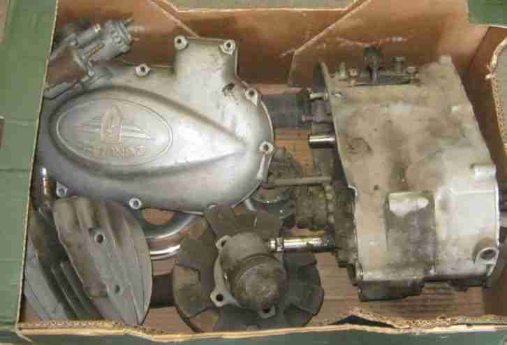 Zündapp Trophy 200, Bj. 1958, zerlegt, für Bastler zum Restaurieren, Teileträger