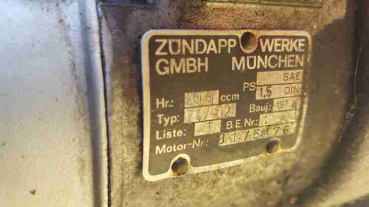 Zündapp Typ: 247-02 Baujahr: 1974