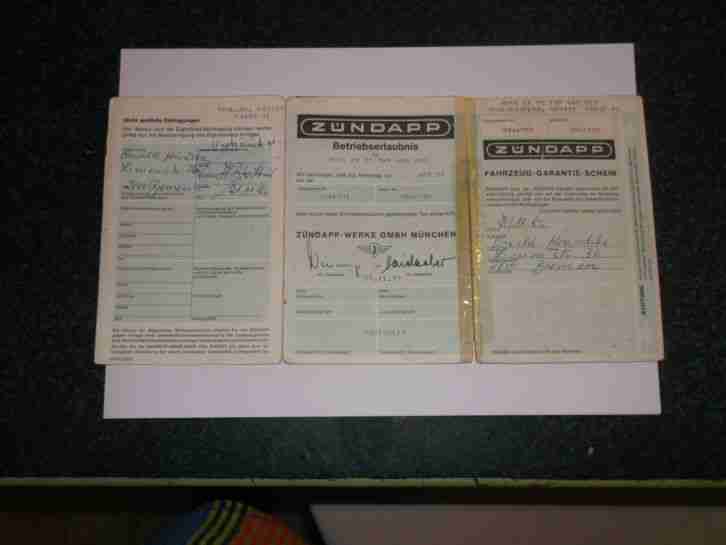 Zündapp ZX25 Betriebserlaubnis