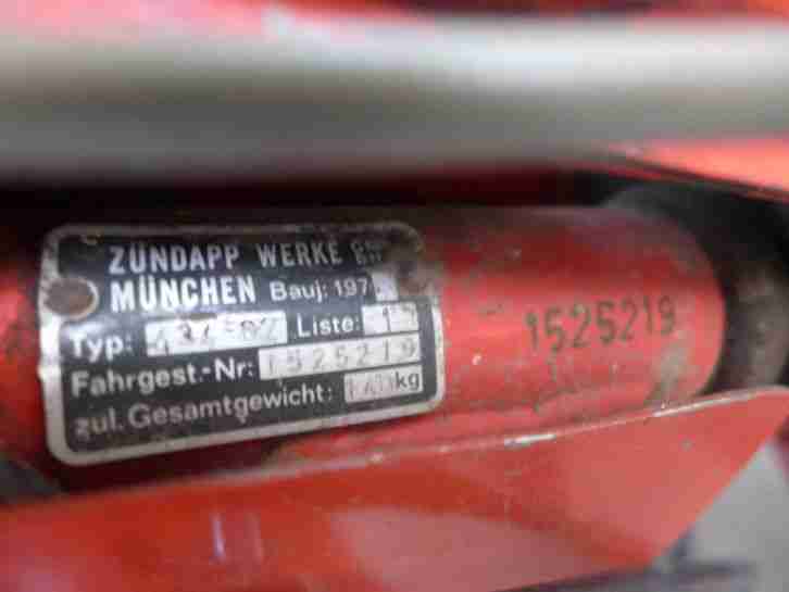 altes Zündapp 2-Gang Mofa 434-02 Bergsteiger Bj. 1975 für Bastler