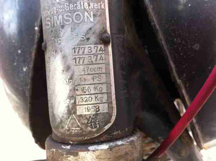 awo 425 simson sport bj. 1958 OLDTIMER MOTORRAD