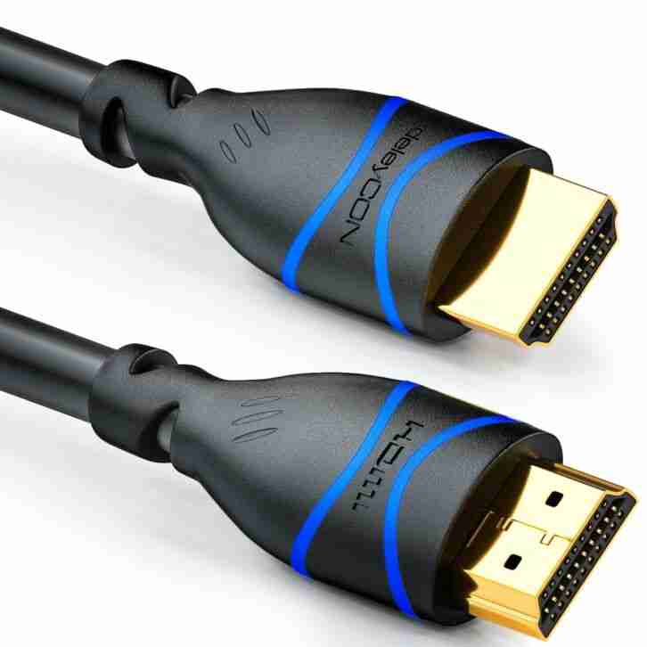 deleyCON 2m HDMI Kabel HDMI 2.0 kompatibel 4K