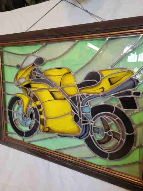 Ducati 748 / 916 als Bleiverglasung, absolutes Einzelstück!