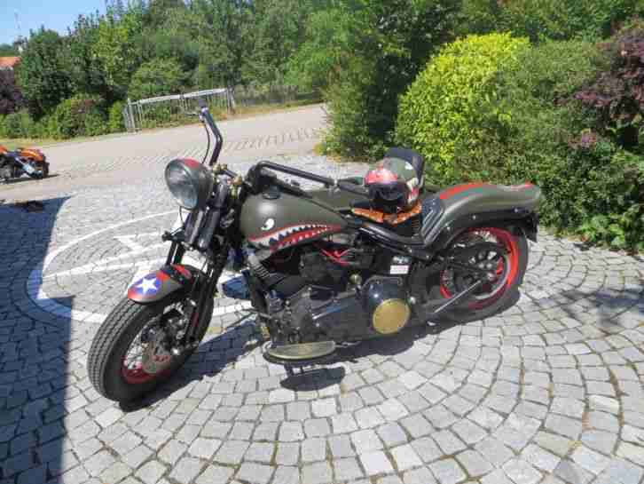 harley davidson cross bones mit seitenwagen