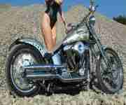Harley Davidson FXSTS Evo Springer Kodlin Custom Umbau mit Air Ride uvm