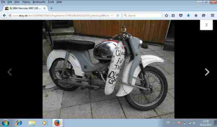 hercules mkf 220 moped mit fusschaltung