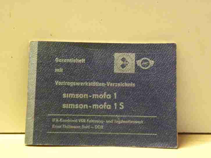 mofa SL 1S blau 1971 simson suhl