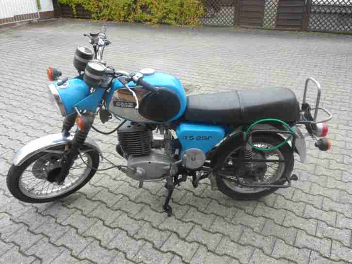 mz ts 250 mit 5 gang schiebebremse baujahr 1975 lauft und fahrt