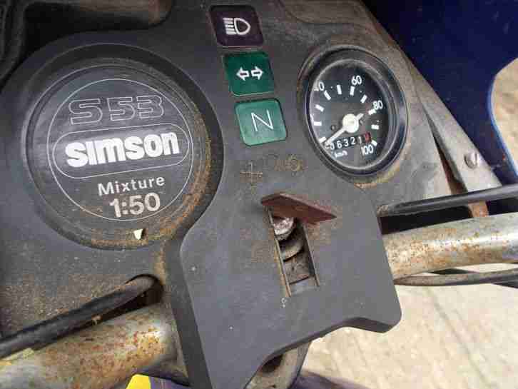 original Simson S53 Alpha 1.Hand 4-Gang 12V-Elektronik 6330km Original-Papiere!