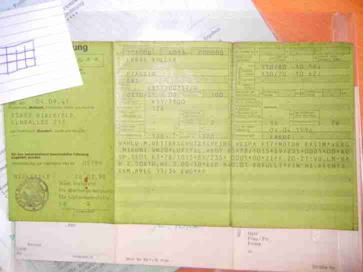 roller piaggio exs 125 hexagon erste hand vespa