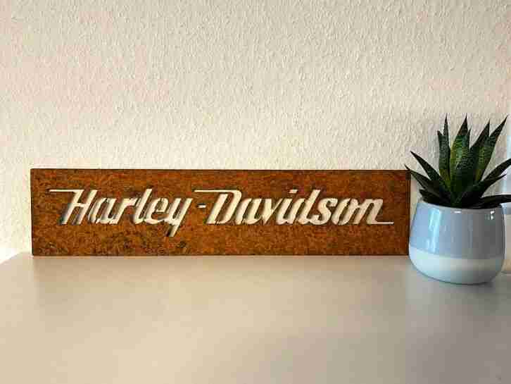 rostiges Harley Davidson Blechschild für das Regal Vitrine Küche usw 40cm