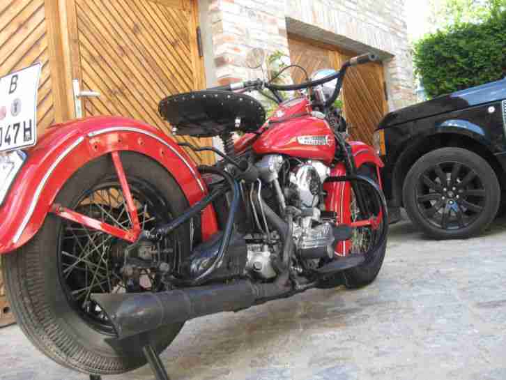 seltende Harley Davidson Knucklehead FL 1200 Bj.47 Originalmaschiene Historie!!