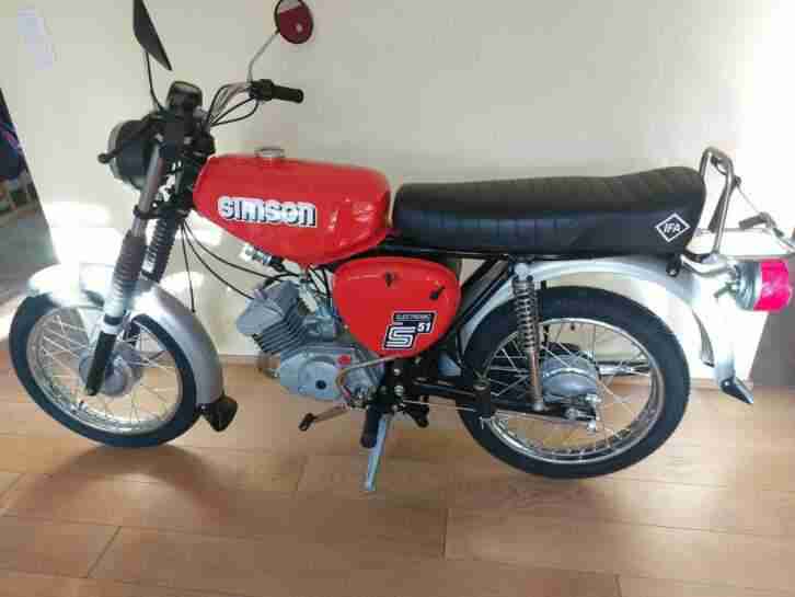 Simson S51 Neuaufbau mit 0 KM! 4Gang Restauriert Elektronik S50