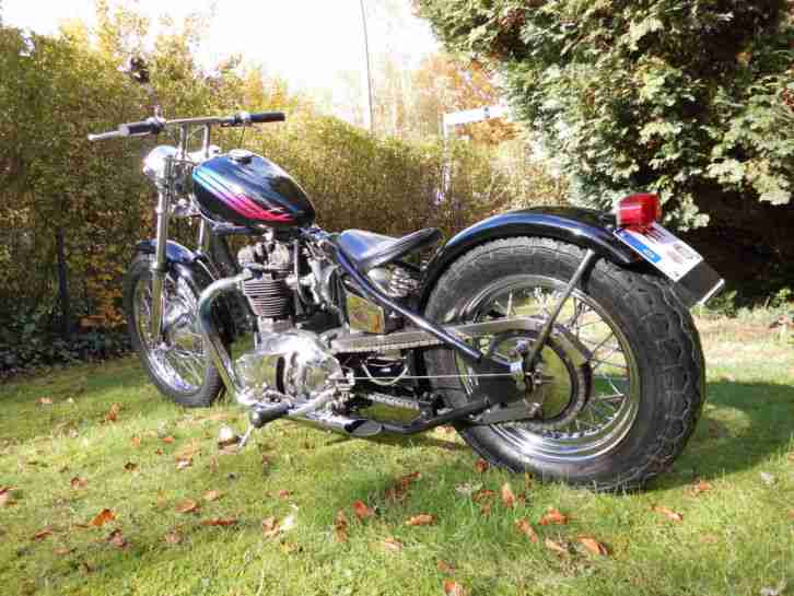 triumph old school chopper,modell T120 im Starrahmen,36kw,,ca. 3000 km
