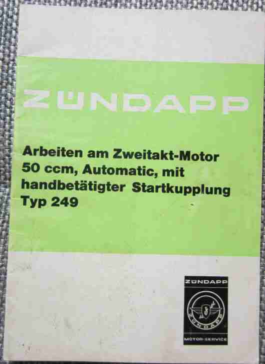 Werkstatthandbuch Motor Typ 249