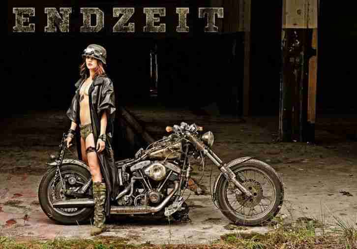 zwei Endzeitbikes aus der Zukunft Shovel und Buell